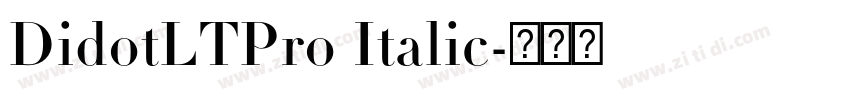 DidotLTPro Italic字体转换